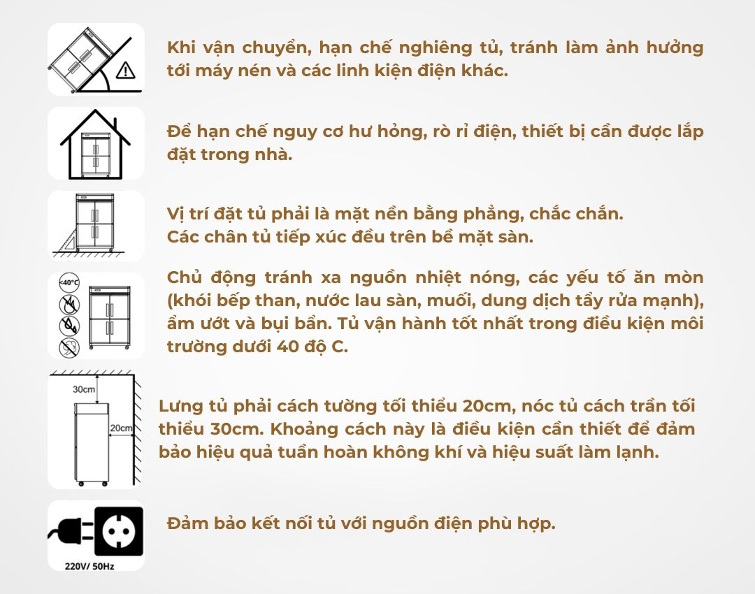 Quy trình vận chuyển bàn đông bàn mát Unimax