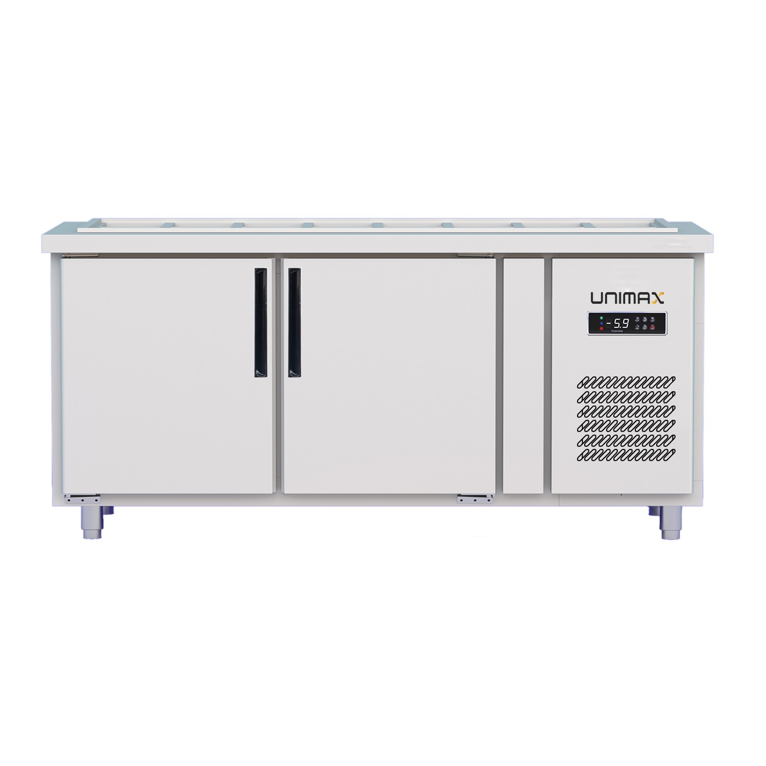 thiết kế bàn salad 1m5 Unimax UNC-2SL158