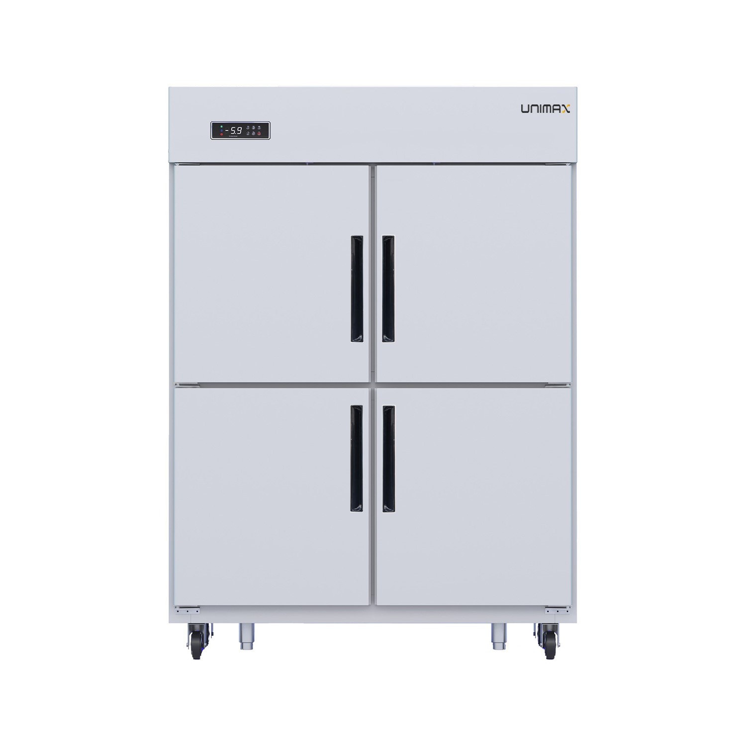Tủ đông Unimax UNF-4C128 với thiết kế 4 cánh chia khoang tiện lợi cho phép người dùng phân loại thực phẩm khoa học
