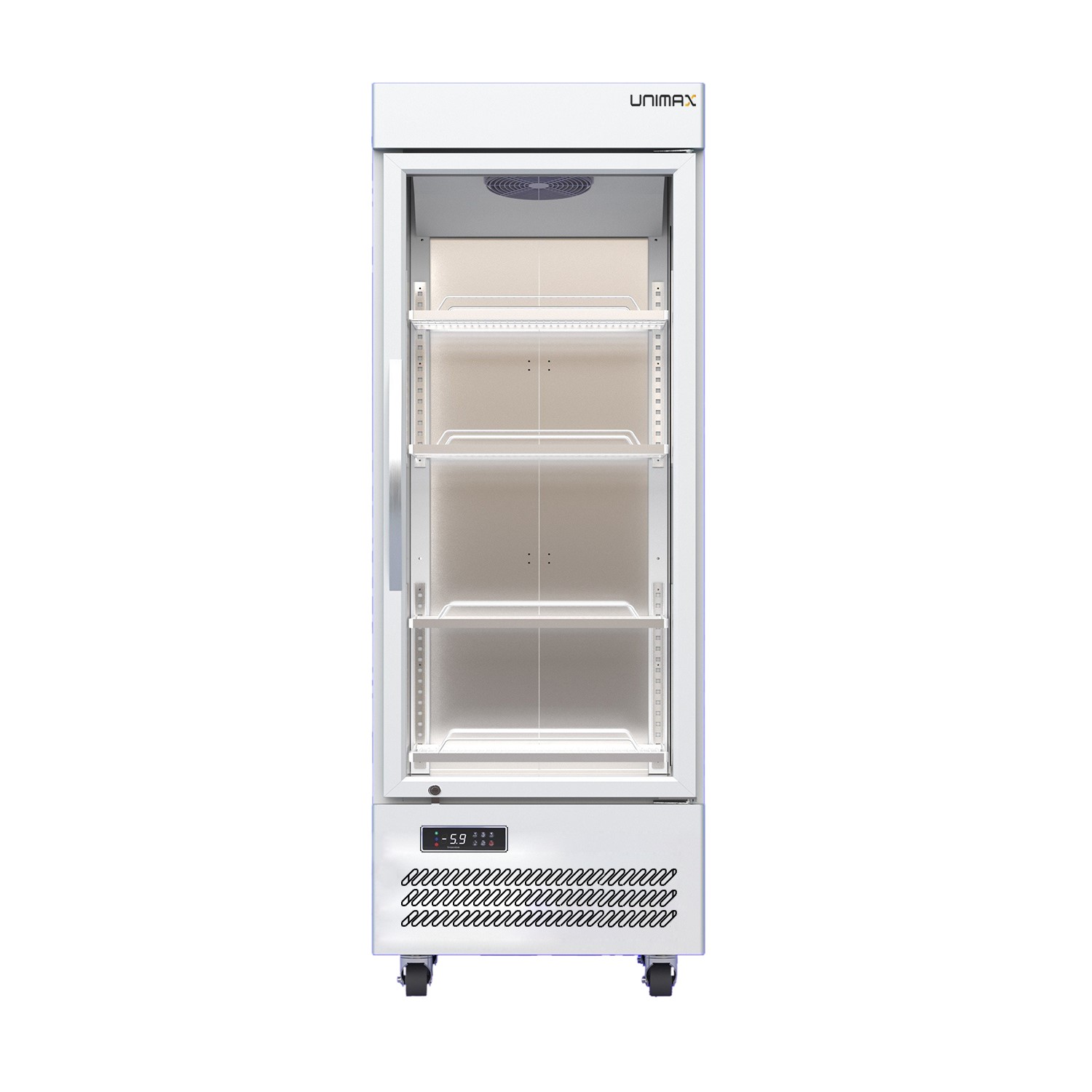 thiết kế tủ đông 1 cánh kính Unimax UNF-1K500