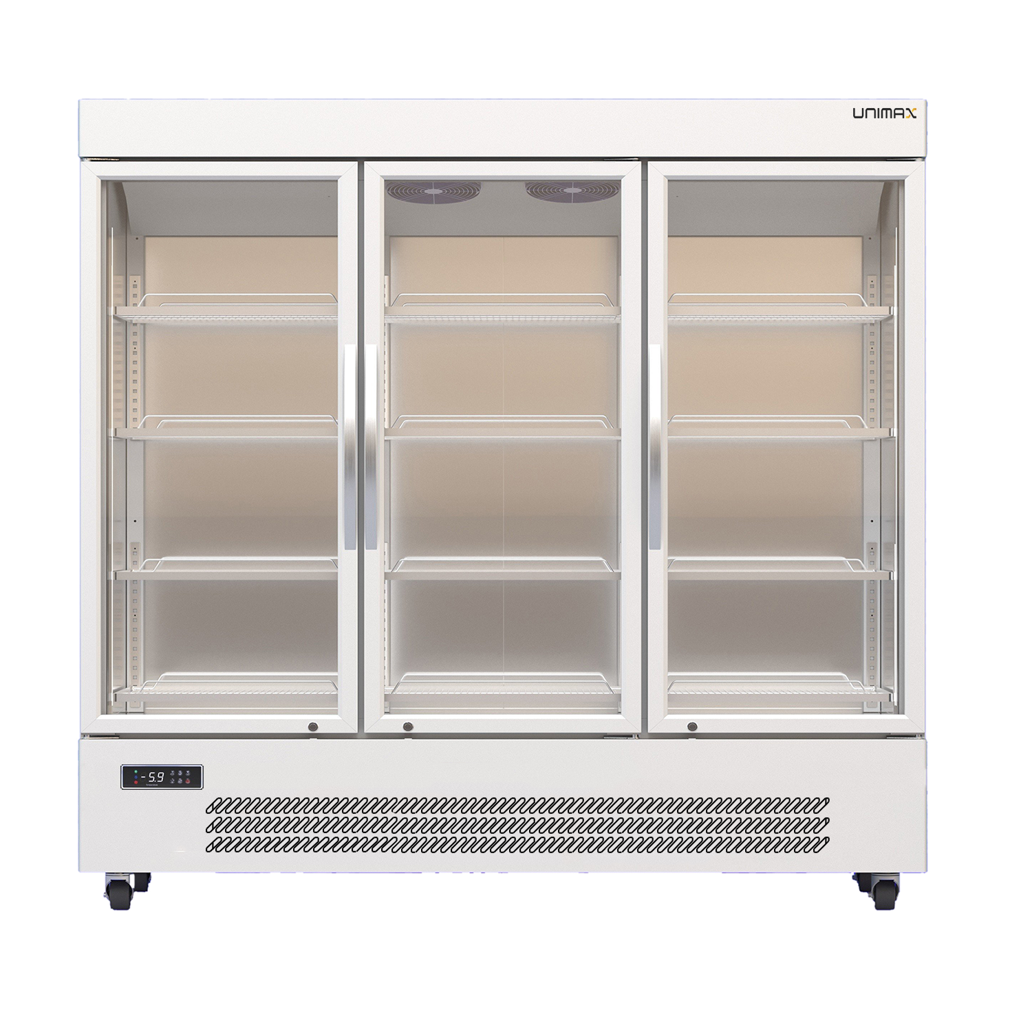 Tủ mát Unimax UNC-3K1750 vừa giúp trưng bày, vừa tối ưu bảo quản thực phẩm với dàn lạnh quạt gió hiện đại